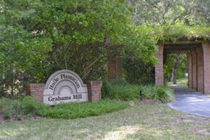 Haile Plantation Grahams Mill neighborhood entrance sign