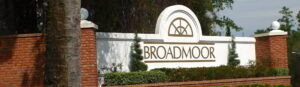 Broadmoor neighborhood sign Gainesville FL