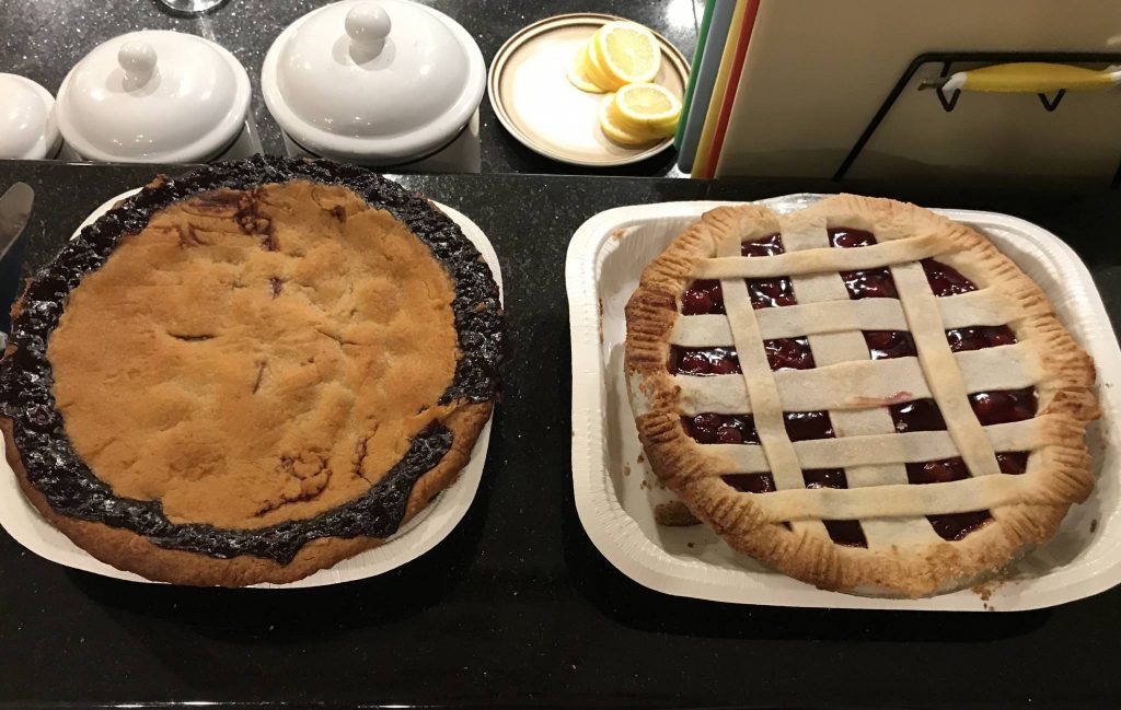 blackberry and sour cherry pies