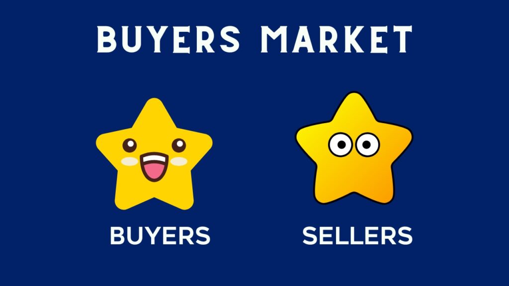 Fun graphic depicting a buyers market